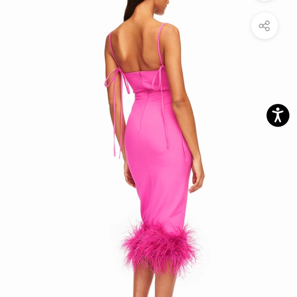 Fushia feather dress